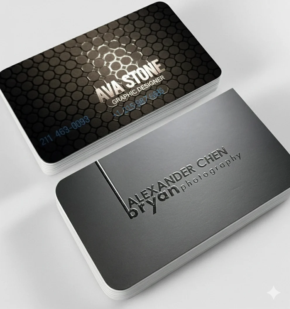 Premium kabartma laklı kartvizit baskı ürünü